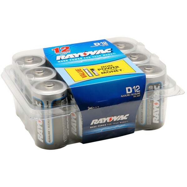 Rayovac D Alkaline Battery 12Pack